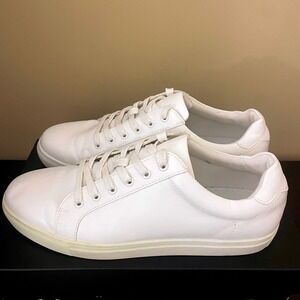 Banana Republic Mens White Low Top Sneakers Lace Up Casual Shoes Size 11 662548